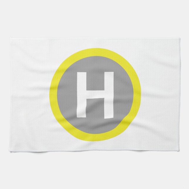 Helipad Sign Tea Towel (Horizontal)