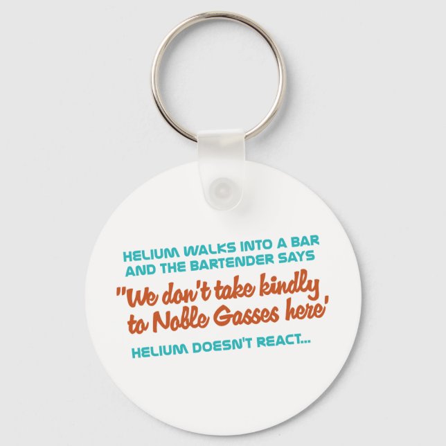 Helium Doesn't React Key Ring (Front)