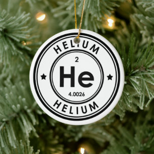 Helium Element Ceramic Ornament