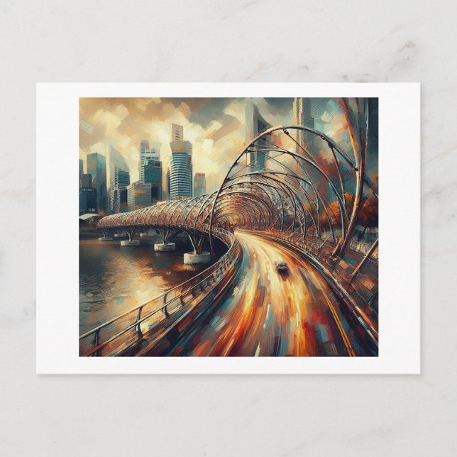 Helix Bridge Singapore  Postcard (Front)