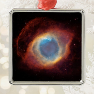 Helix Nebula Celestial Photo Metal Tree Decoration