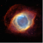 Helix Nebula (Hubble Telescope) Standing Photo Sculpture<br><div class="desc">Hubble photograph of the Helix Nebula This eye-like composite photograph of the Helix Nebula is created from images taken by the Hubble Space Telescope and Chile's Cerro Tololo Inter-American Observatory. It shows orange-coloured gaseous clouds around a blue central area. Credit: NASA, ESA, C.R. O'Dell (Vanderbilt University), and M. Meixner, P....</div>