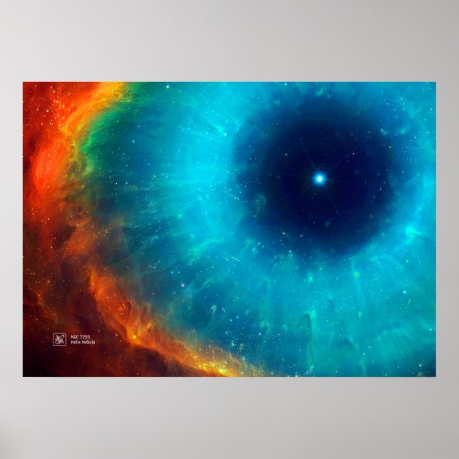 Helix Nebula, NGC 7293 - Poster (Front)