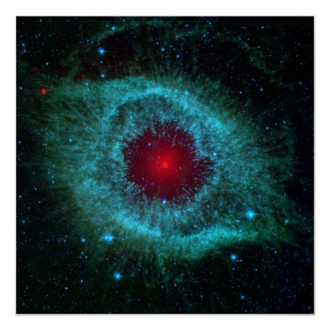 Helix Nebula or NGC 7293, Planetary Nebula Poster (Front)