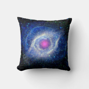 Helix Nebula Ultraviolet Eye of God Space Photo Cushion