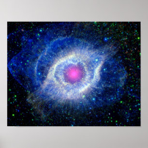 Helix Nebula Ultraviolet Eye of God Space Photo Poster