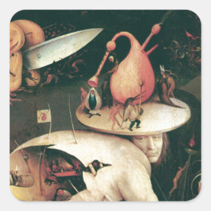 hell by hieronymus bosch square sticker
