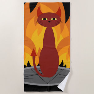 Hell Cat Beach Towel