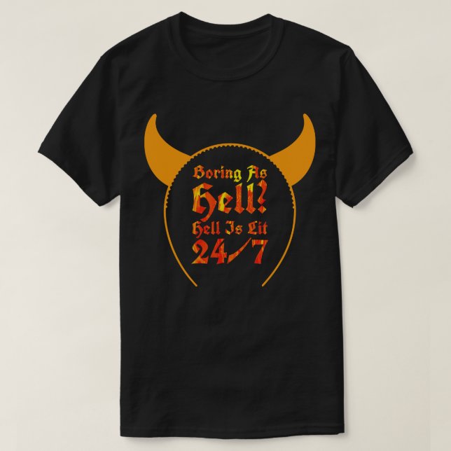 Hell Is Lit Satan T-Shirt (Design Front)
