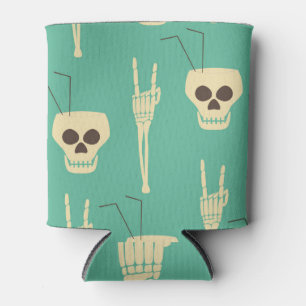 Hell Party: Skeleton Halloween Design Can Cooler