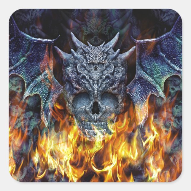 Hell wings II. Square Sticker (Front)