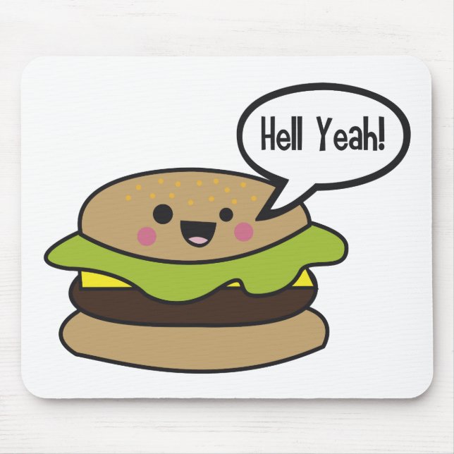 Hell Yeah Burger Mouse Pad (Front)