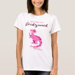 Hell Yeah I am a Bridesmaid Dinosaur Cartoon T-Shirt<br><div class="desc">Fun for the Bridesmaids to wear at the hen do or bachelorette party,  this witty design has pink typography Hell Yeah I’m A Bridesmaid with a cartoon of a cute dinosaur enjoying the party.</div>