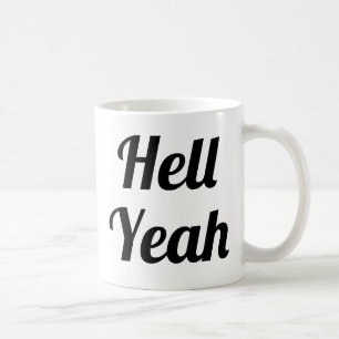 Hell Yeah Slogan Mug handwritten typo
