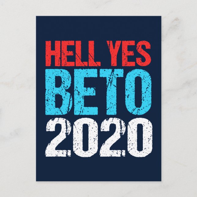Hell Yes Beto 2020 Postcard (Front)