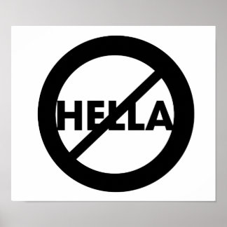 Hella is not a Word Poster