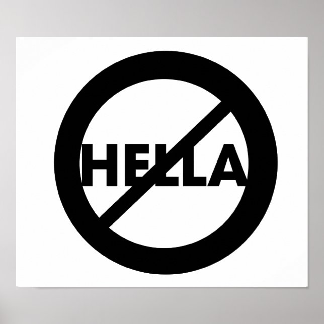 Hella is not a Word Poster (Front)