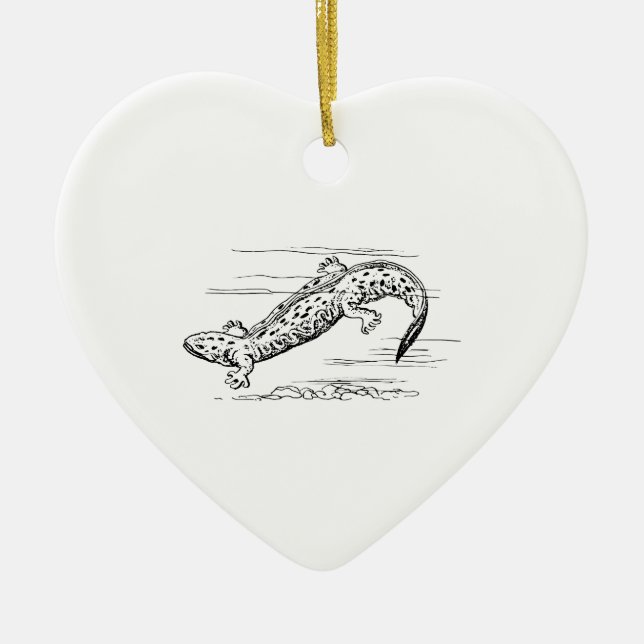 Hellbender Ceramic Tree Decoration (Front)