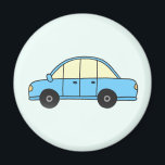 Hellblaues Auto Magnet<br><div class="desc">Ein hellblaues Auto.</div>