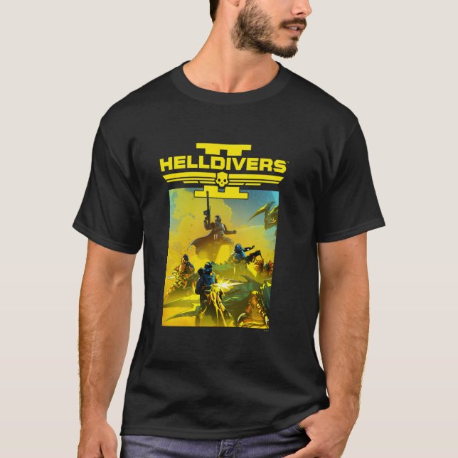 Helldivers 2 Sony Playstation Video Game Group Key T-Shirt (Front)