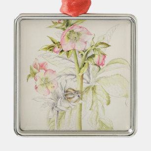 Hellebores Metal Tree Decoration
