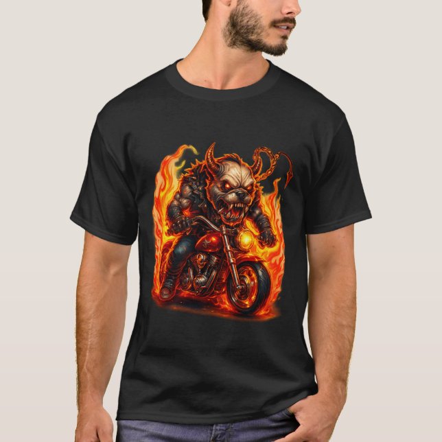 Hellfire Demon Rider T-Shirt (Front)