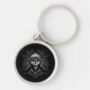 Hellish Hockey Goalie Keychain