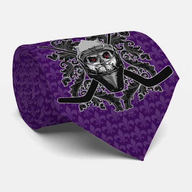 Hellish Hockey Goalie Tie (Rolled)