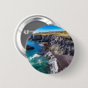 Hellnahraun Coast, Iceland 6 Cm Round Badge