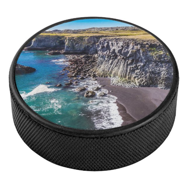 Hellnahraun Coast, Iceland Hockey Puck (3/4)