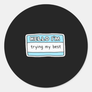 Hello1  classic round sticker