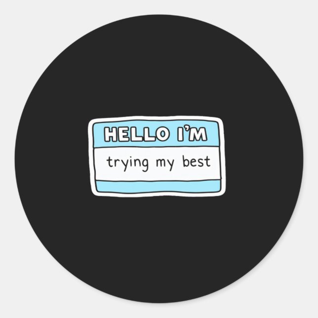 Hello1  classic round sticker (Front)