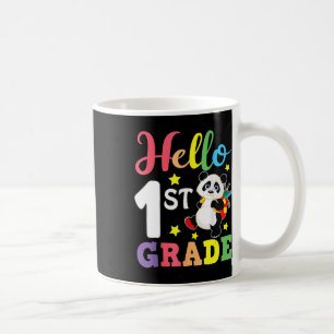 Hello 1st Grade Cute Panda Back To School Student Coffee Mug