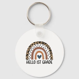 Hello 1st Grade Rainbow Teacher Team First Grade S Key Ring
