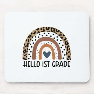 Hello 1st Grade Rainbow Teacher Team First Grade S Mouse Pad