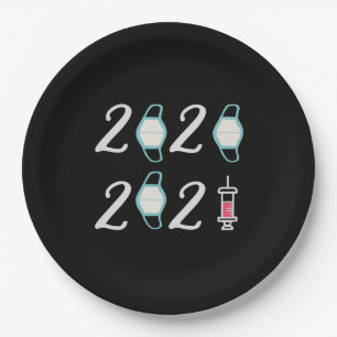 Hello 2021 Goodbye 2020 - It’s finally over Paper Plate
