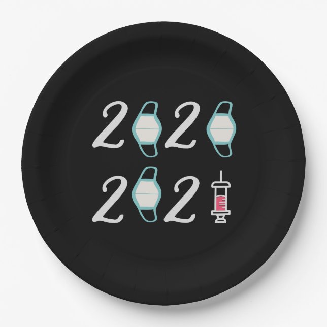 Hello 2021 Goodbye 2020 - It’s finally over Paper Plate (Front)