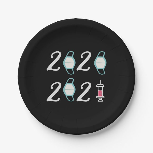 Hello 2021 Goodbye 2020 - It’s finally over Paper Plate (Front)