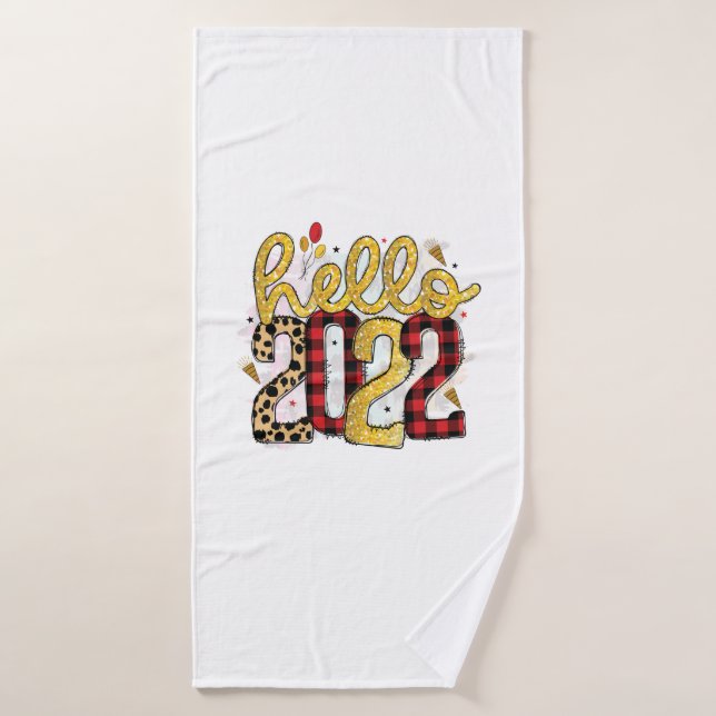 Hello 2022 bath towel (Bath Towel)