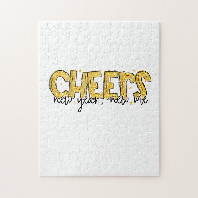 Hello 2022 Cheers New Year New Me Jigsaw Puzzle (Vertical)