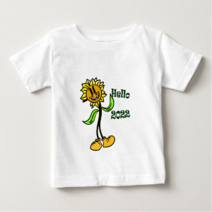 hello 2022, funny sunflower 2022 baby T-Shirt