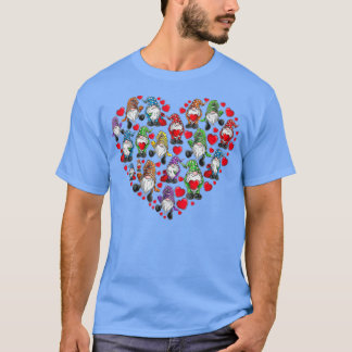 Hello 2022 Gnomes Heart Christmas Valentines Day T-Shirt