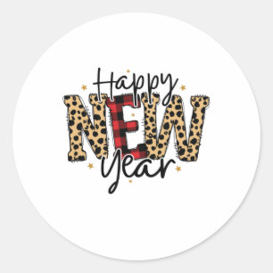 Hello 2022 Happy New Year 2022 Classic Round Sticker