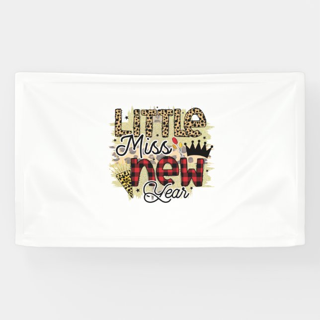 Hello 2022 Little Miss New Year Banner (Horizontal)