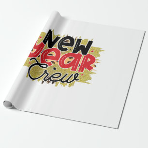 Hello 2022 New Year Crew Wrapping Paper