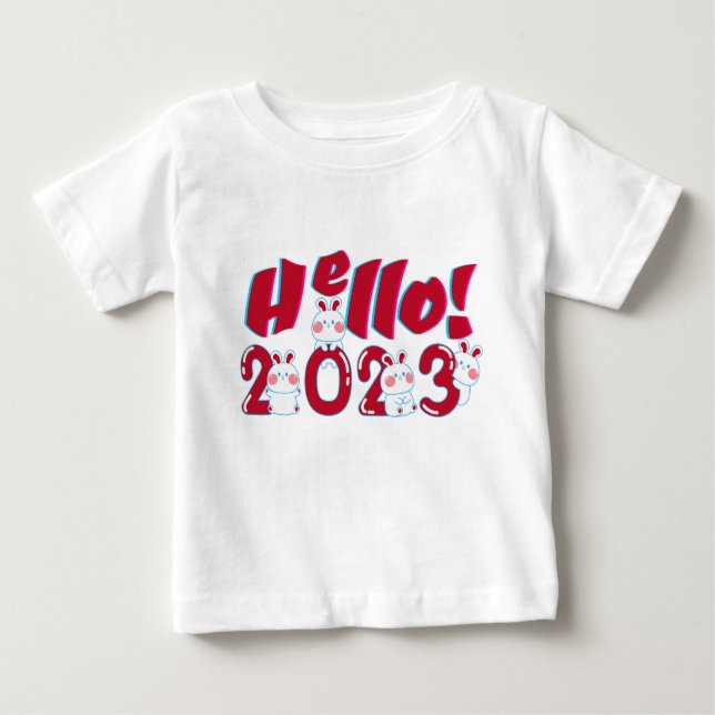 Hello 2023 baby T-Shirt (Front)