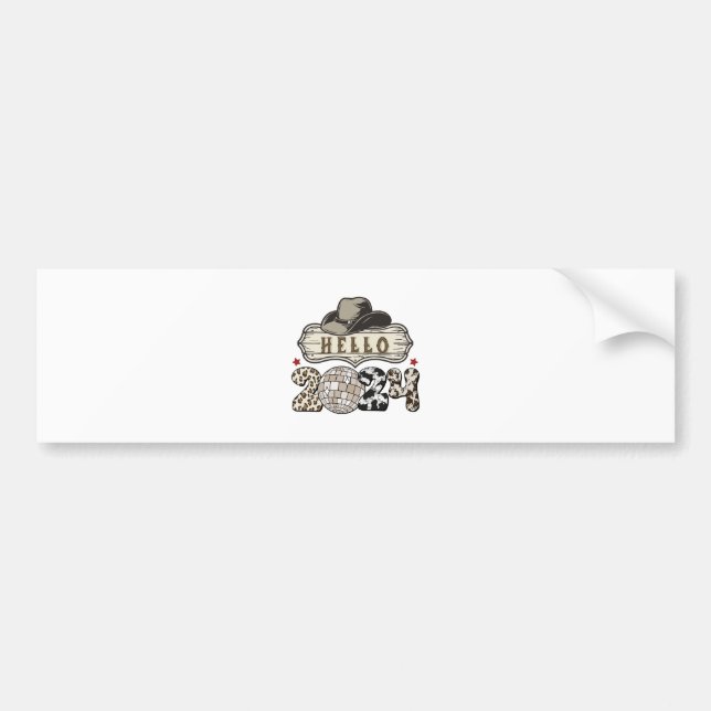 Hello 2024 Western Bumper Sticker (Front)
