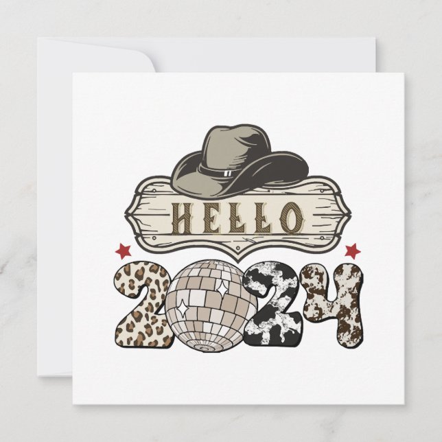 Hello 2024 Western Invitation (Front)