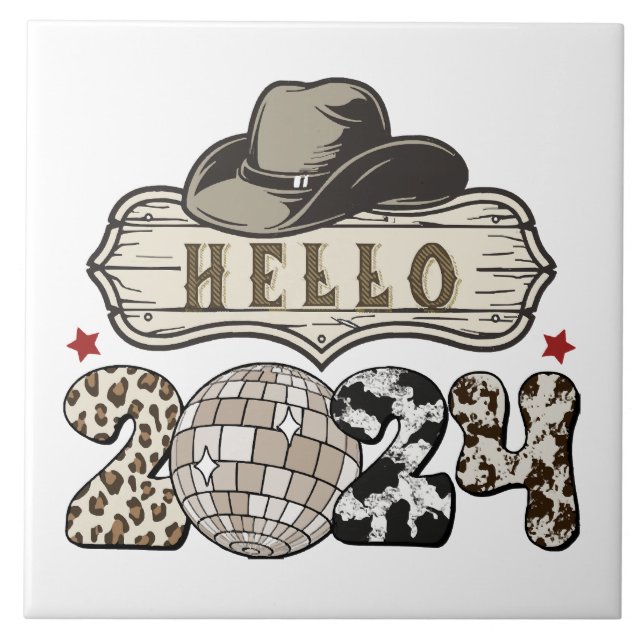 Hello 2024 Western Tile (Front)