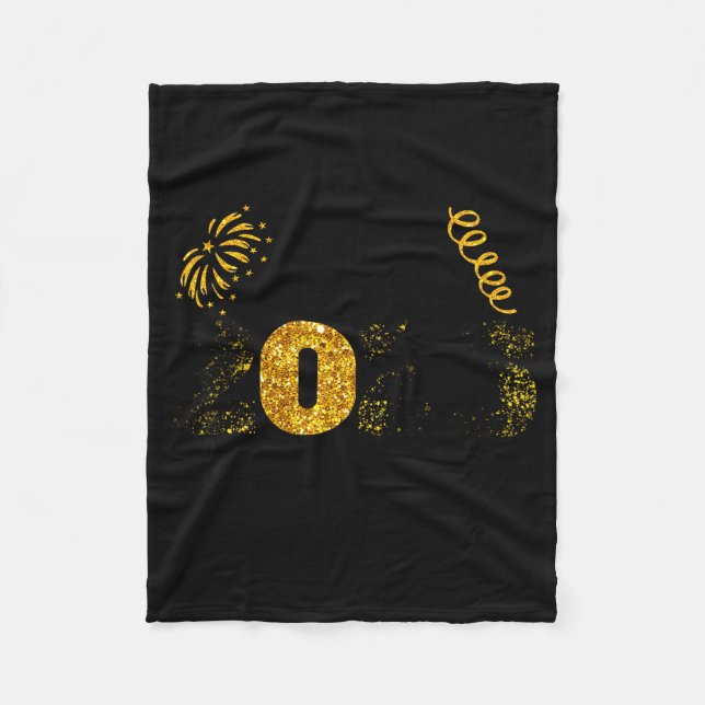 Hello 2026 Happy New Year Countdown Party Family M Fleece Blanket (Front)